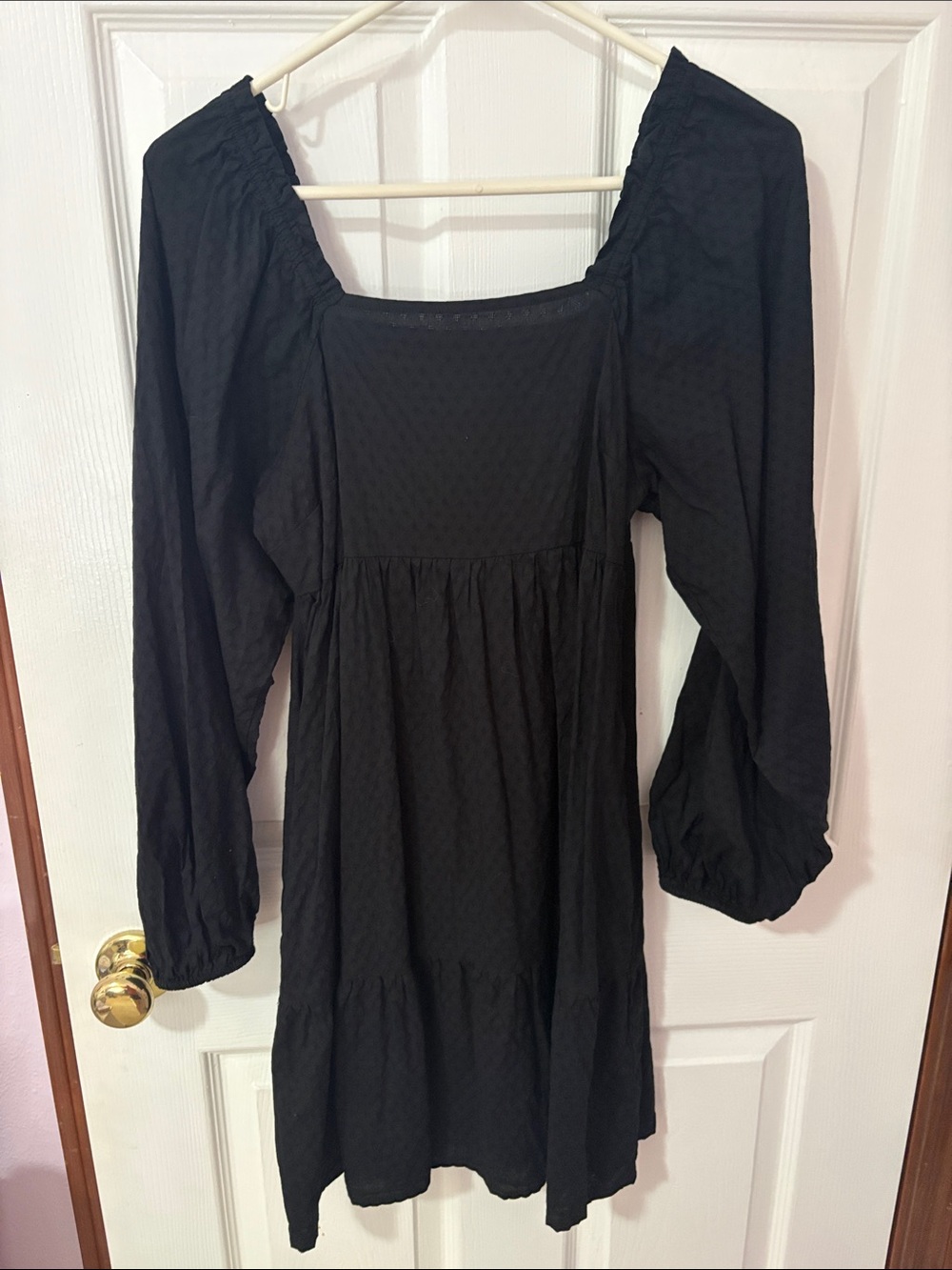 Target Black Long Sleeve Square Neck Dress